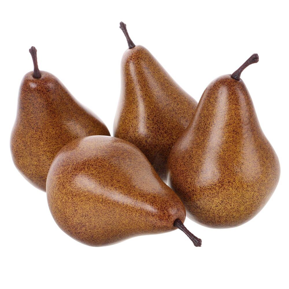 8978 4pcs Artificial Pears Lifelike Fruit Models for Home Office Restaurant
